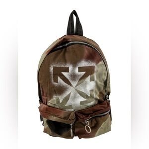 Off-White Multicolor Camouflage Backpack with White Arrows